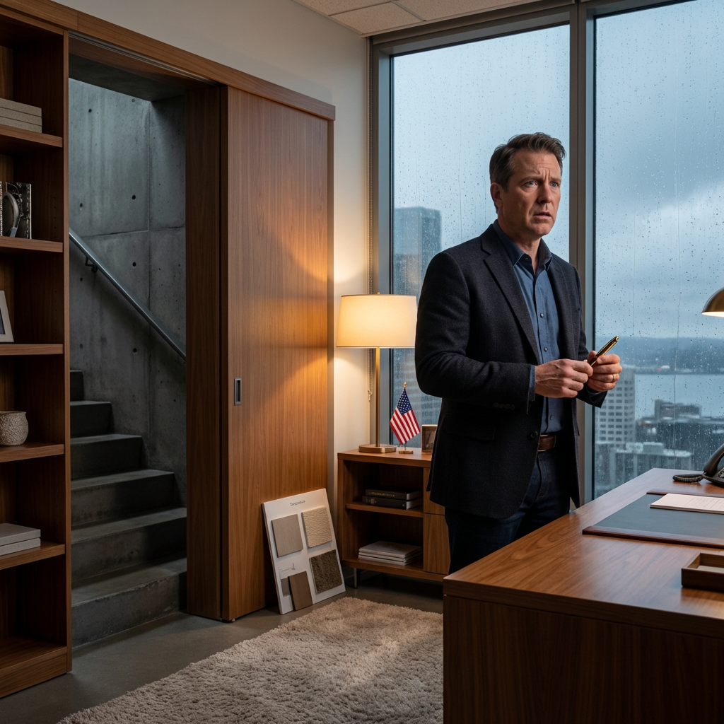 Je suis passé au bureau de ma femme pour lui faire une surprise, mais elle était en réunion. J’ai donc attendu à son bureau. C’est alors que j’ai remarqué un stylo-plume gravé du nom de ma fille disparue. Je l’ai pris machinalement, et un déclic s’est produit. Une seconde plus tard, le mur derrière la bibliothèque s’est ouvert silencieusement. Je suis resté figé. Dans la pièce cachée, ma fille était assise sur un lit, me regardant avec des yeux effrayés.