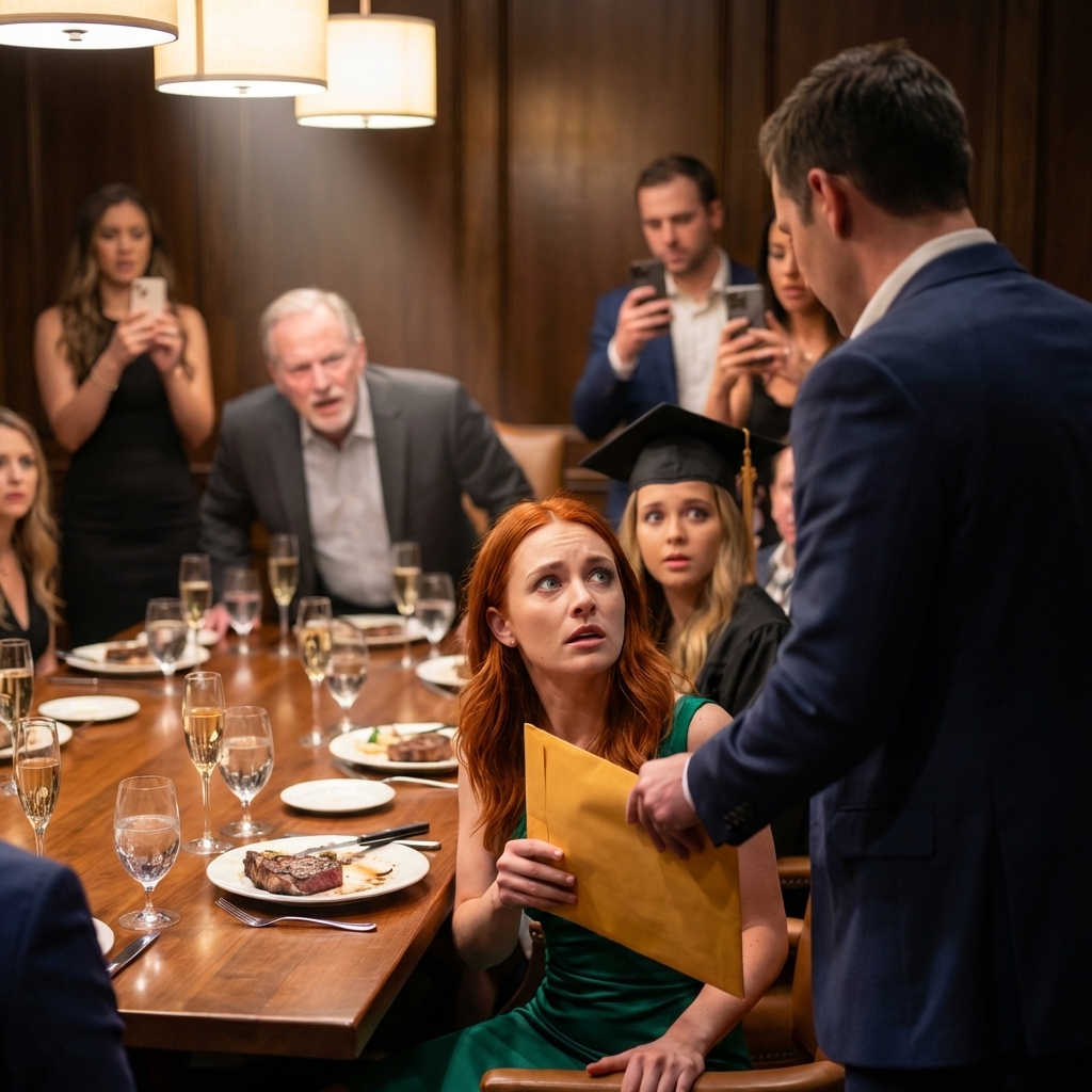 Mes parents m’ont toujours traitée d’idiote, alors que ma sœur avait obtenu une bourse complète pour Harvard. Le jour de sa remise de diplôme, mon père a déclaré qu’elle hériterait de tout : une Tesla neuve et une maison à 13 millions de dollars. J’étais assise au fond, tranquille, jusqu’à ce qu’un inconnu entre, me tende une enveloppe et me chuchote : « C’est le moment de leur montrer qui tu es vraiment. »