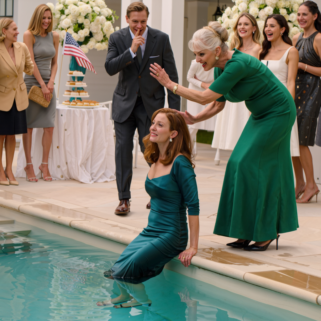 À la fête de fiançailles de ma sœur, ma mère m’a poussée dans la piscine. « Tu n’as rien à faire ici », a-t-elle dit. Tout le monde a ri. Jusqu’à ce qu’un milliardaire fasse son apparition et laisse l’assemblée sans voix…